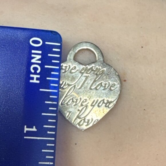 Authentic Tiffany & Co. Silver Pendant for Necklace I Love You 925 - Picture 4 of 6